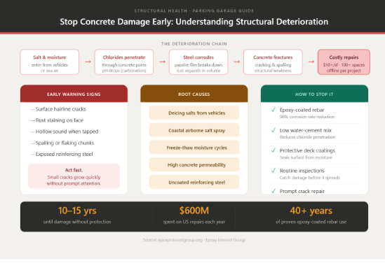 dealing with advanced concrete deterioration causes